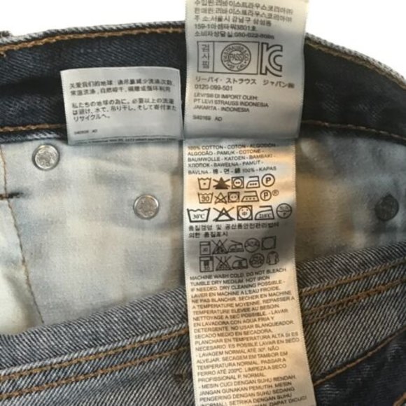 Levis 505 Regular Fit Jeans Mens 38x30 Blue Wash Low Stretch Denim - Picture 10 of 12